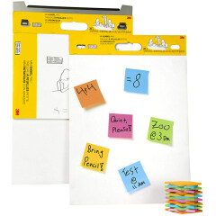 Brainstorm from Anywhere Kit, Office Essentials, Includes 2 Mini Easels, 15 Super Sticky Note Pads & 1 Easel Hanger
